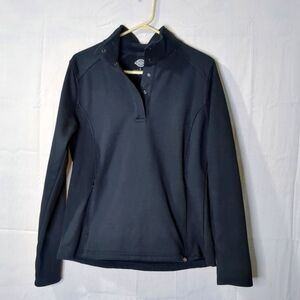 Dickies Collared Button Jacket Black Women's Size Large